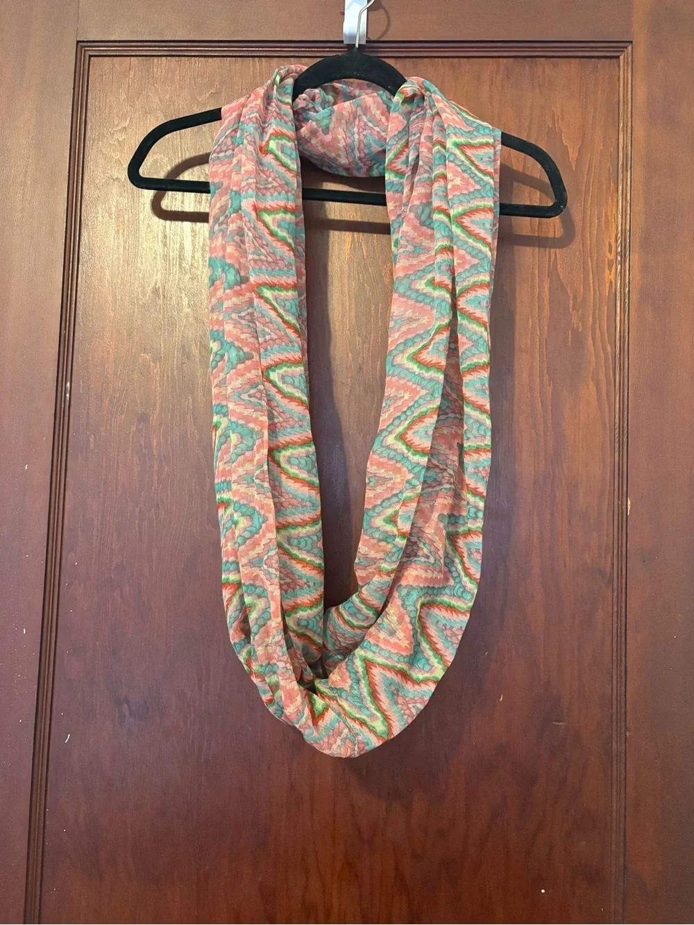 Multi-Pattern Scarf Set - Blue, Gray & Coral